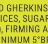 GHERKINS SLICED 680g INGREDIENTS