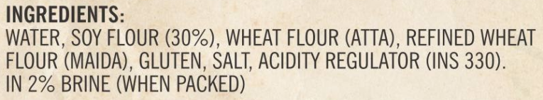 HABIT SOYA CHAAP 850g INGREDIENTS