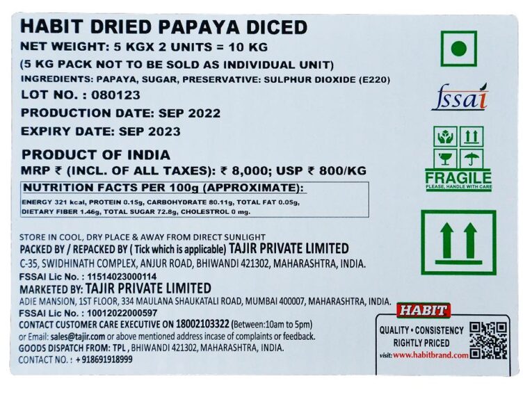 Habit Dride Papaya Diced -2