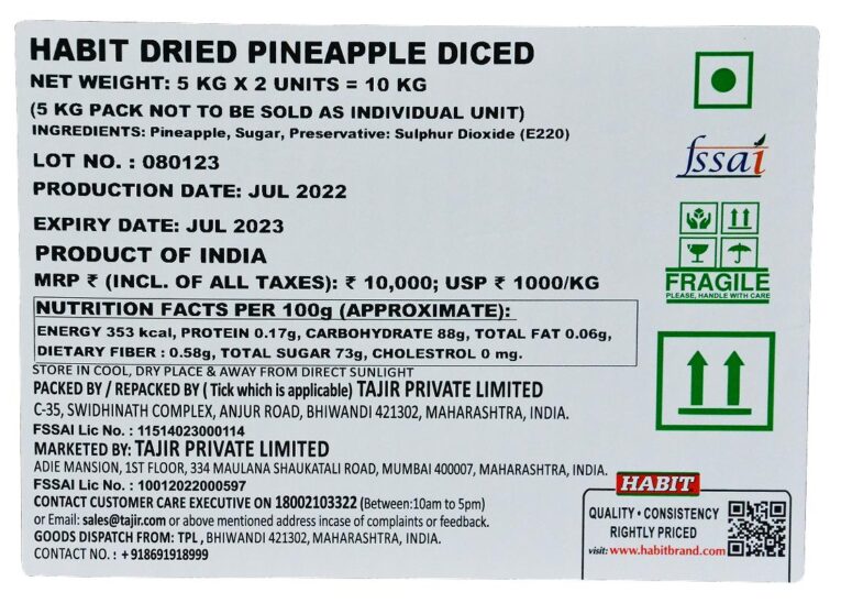 Habit Dride pineapple Diced -2